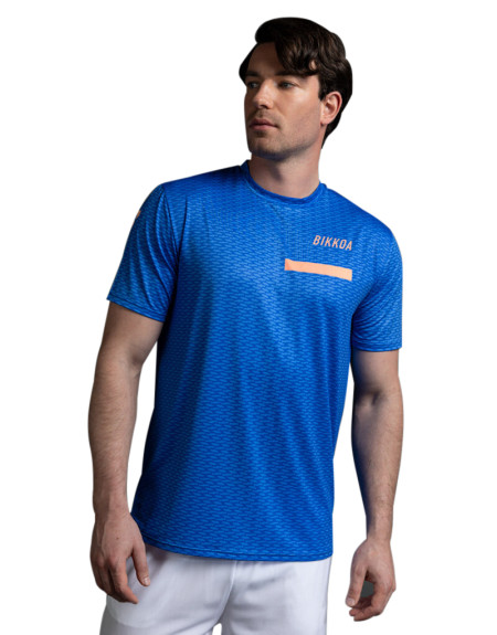 Camiseta deportiva manga corta BIKKOA EGON hombre azul