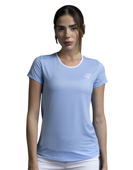 Camiseta deportiva manga corta BIKKOA SIRA mujer azul claro