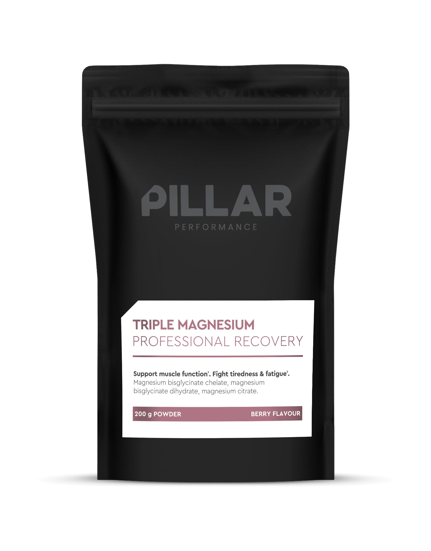 Triple Magnesium Berry de Pillar Performance magnesio deportivo para runners, ciclistas y triatletas