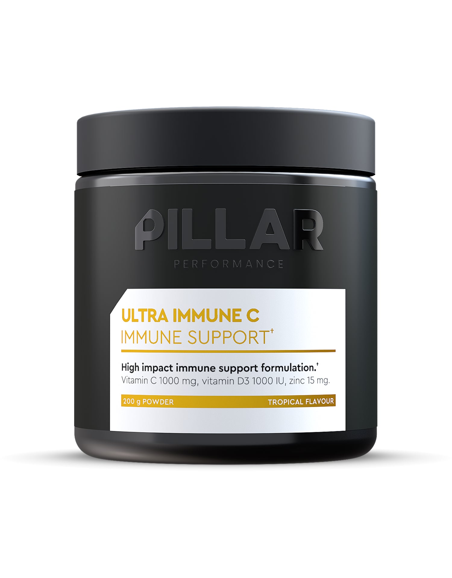 Pillar Performance Ultra Immune C Powder Tropical suplemento de vitamina C para sistema inmunitario y recuperación deportiva