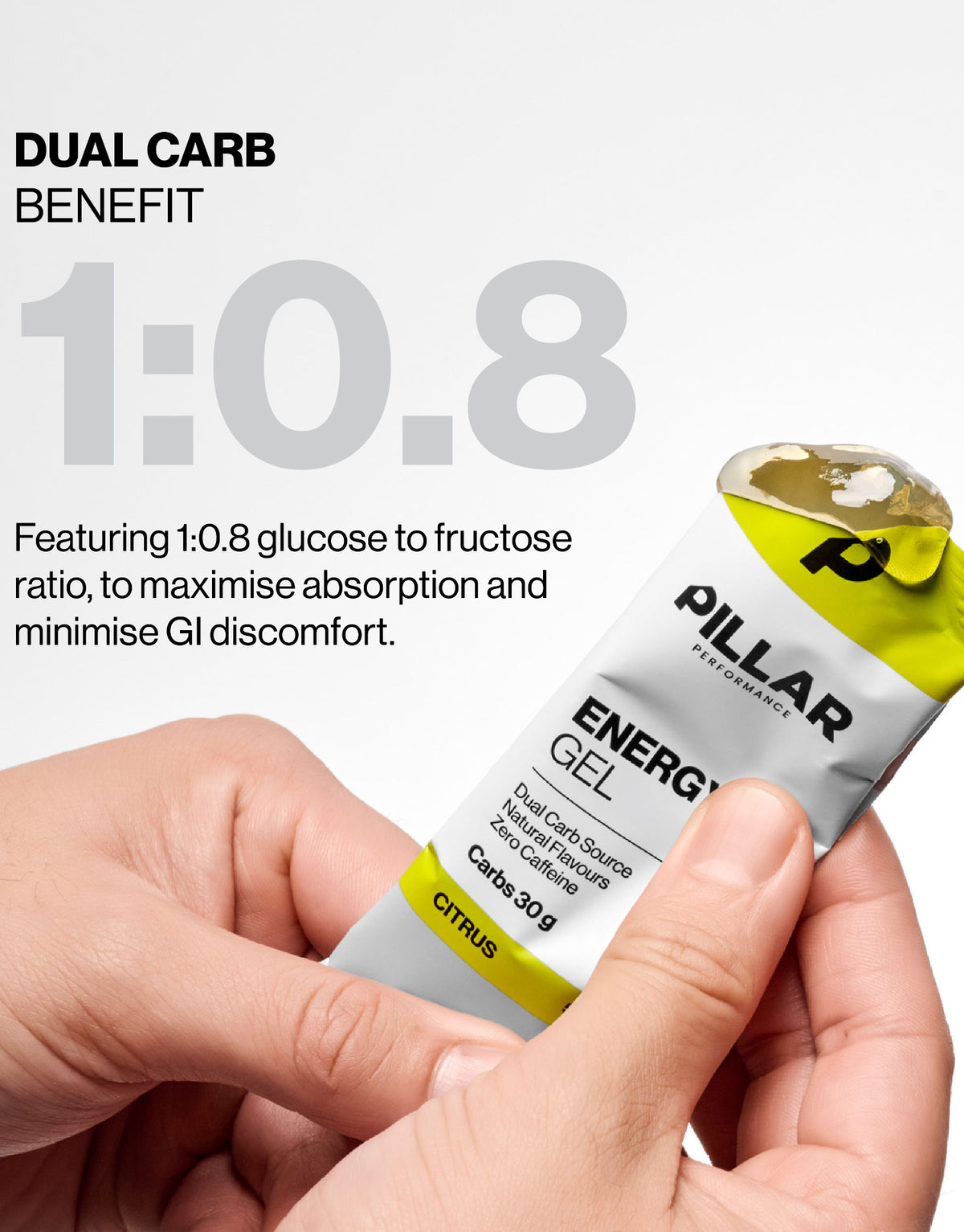 PILLAR Performance 30G gel energético para entrenamiento de resistencia - cítrico