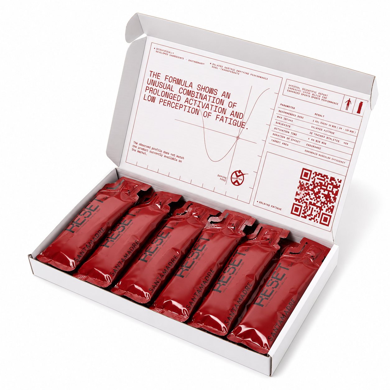 Gel energético Santa Madre Reset 72 g para maratón, triatlón y deportes de resistencia