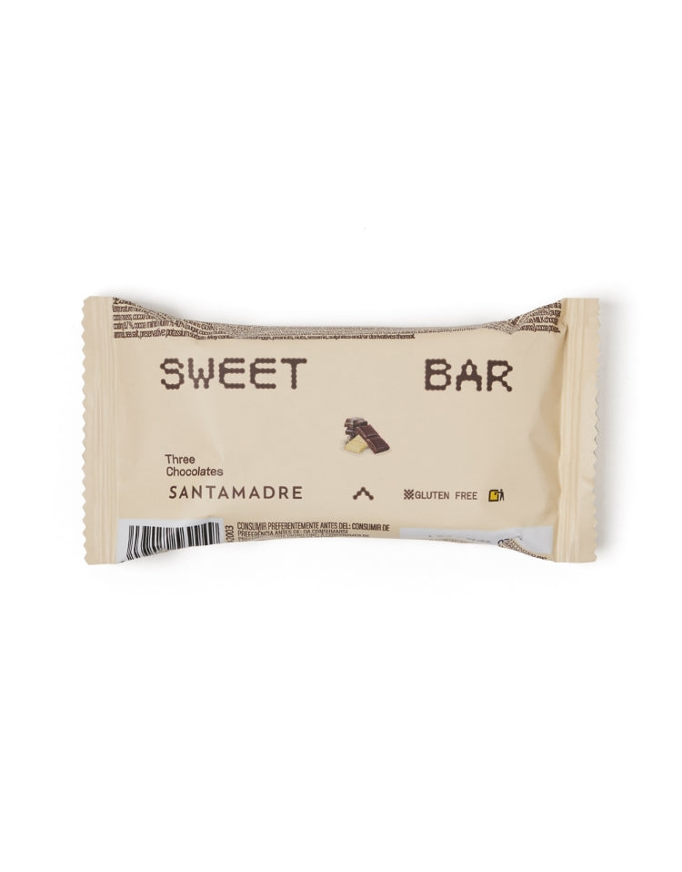 Barrita energética sin gluten Santa Madre Sweet Bar para pruebas de larga distancia - Tres Chocolates