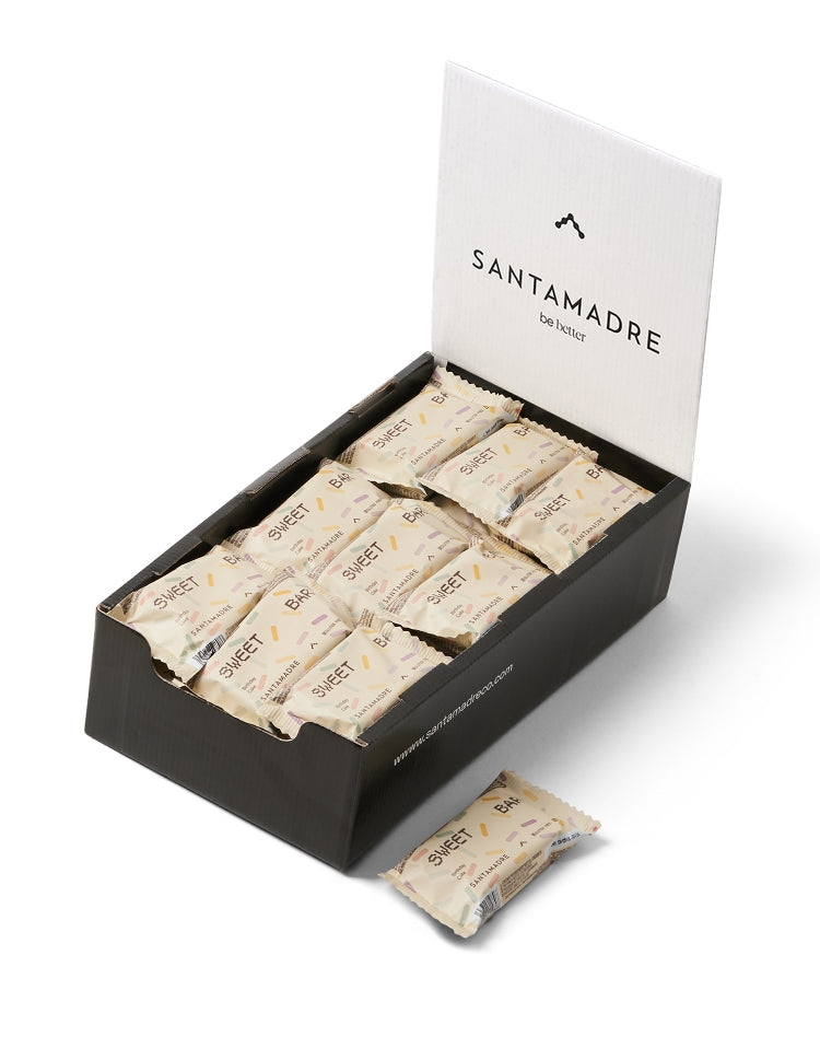 Santa Madre Sweet Bar 60 g barrita energética sin gluten para running y ciclismo - Tarta de Cumpleaños