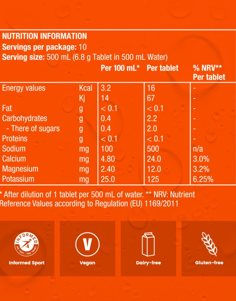 Tabletas de electrolitos Precision Fuel para entrenamientos y competición - PH1000
