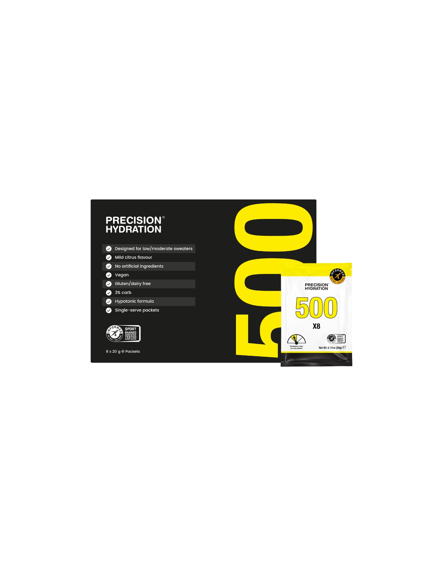 Bebida Hipotónica Precision Fuel Electrolyte Drink Mix con electrolitos para hidratación - PH500