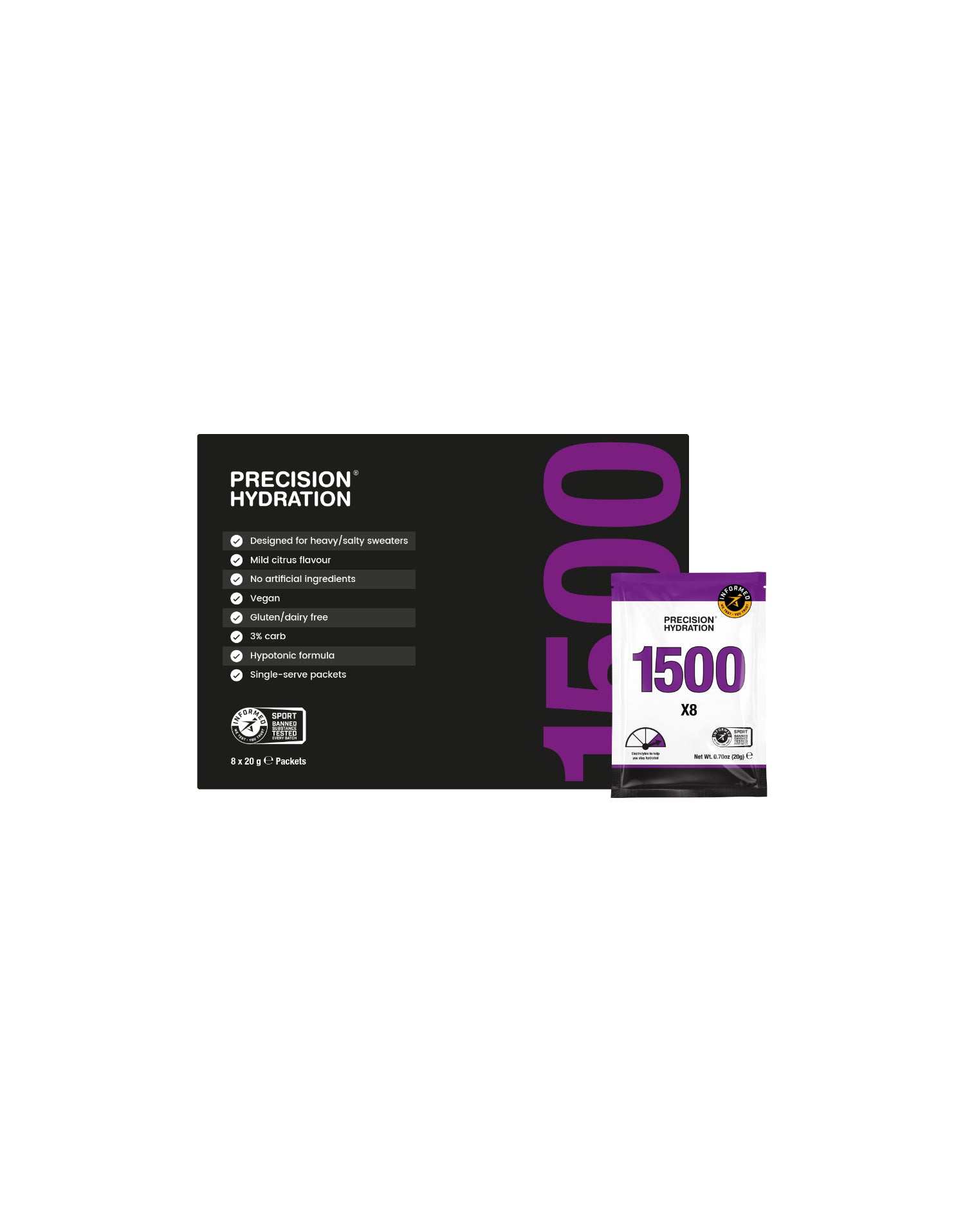 Bebida hipotónica Precision Fuel con electrolitos para entrenamientos y competición - PH1500