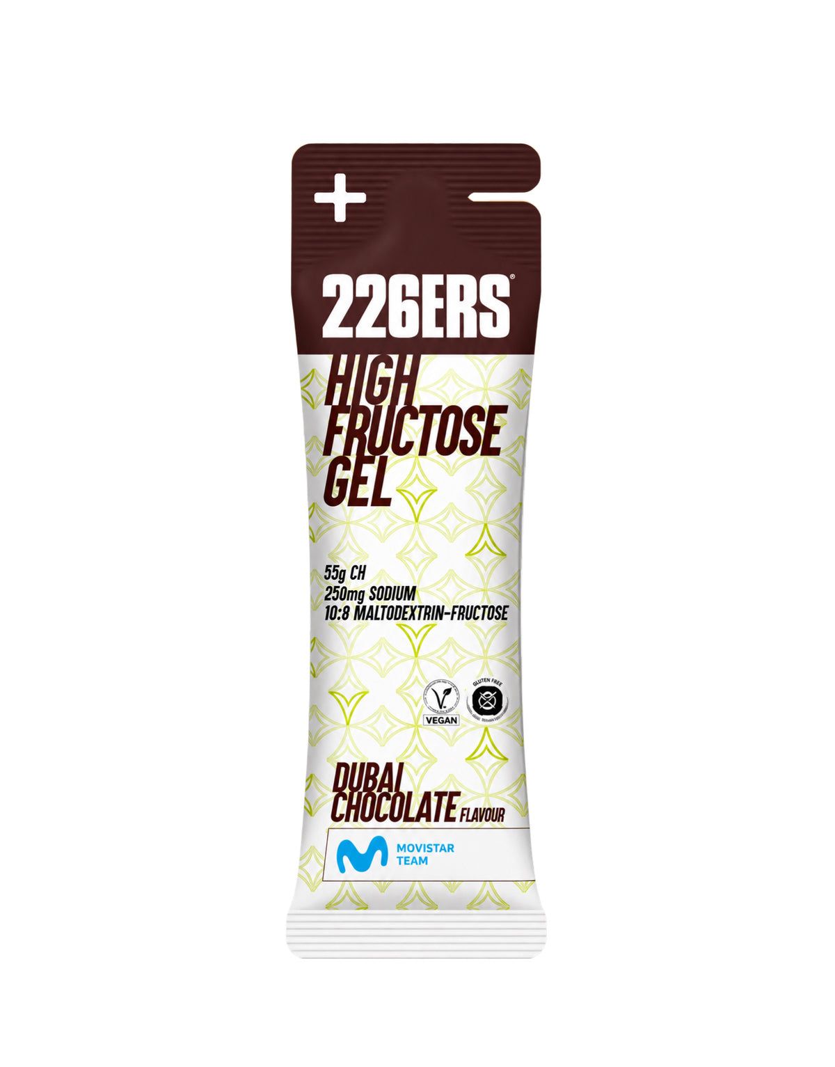 Gel energético de alta carga de carbohidratos 226ERS High Fructose 80g para running y ciclismo - chocolate Dubai