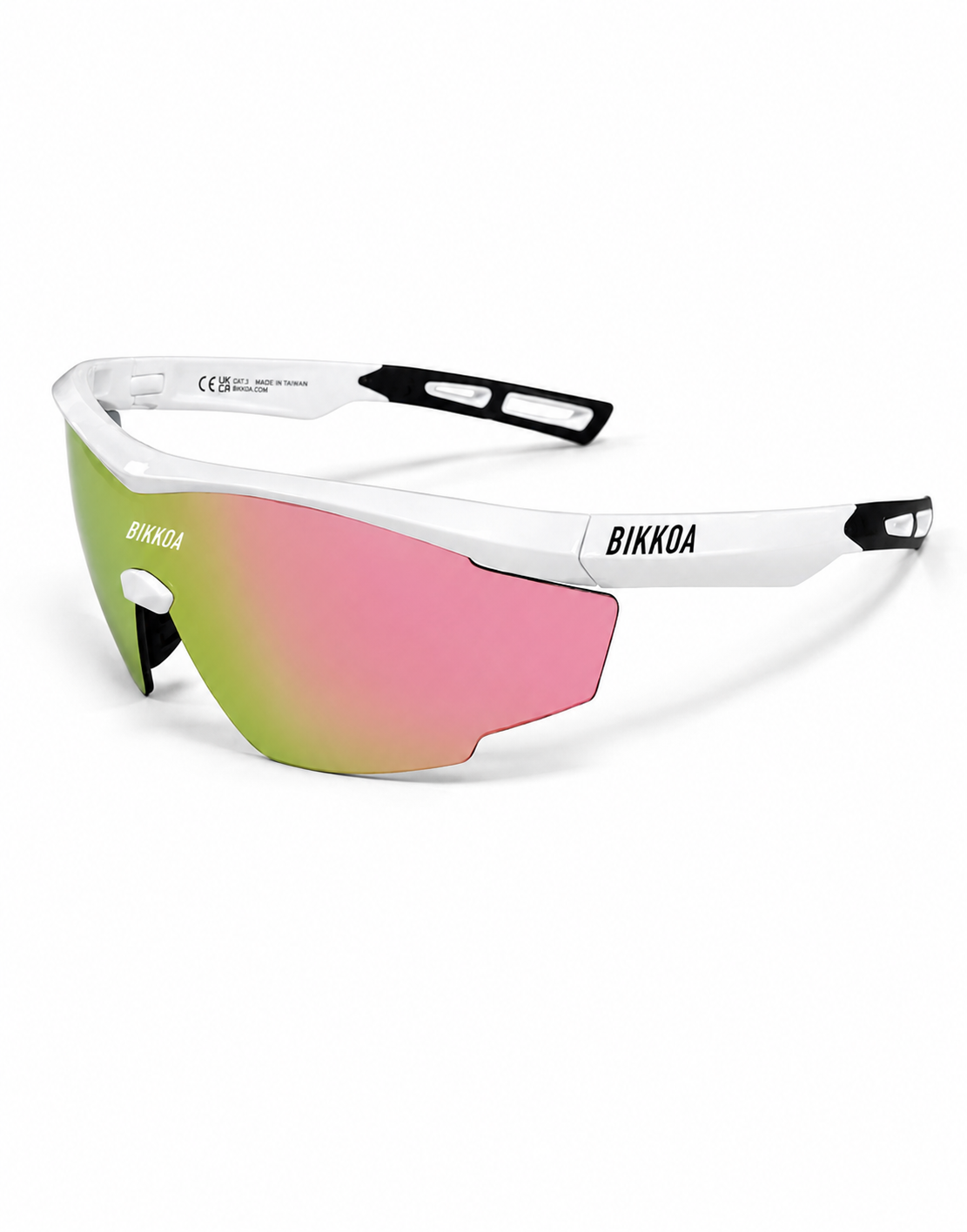 BIKKOA DERIX rosas con lente panorámica para triatlón y trail running - Rosa