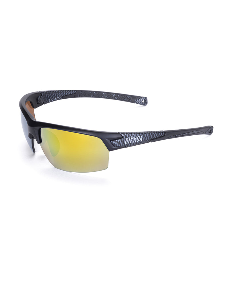 BIKKOA GOAT gafas deportivas lente azul para running y ciclismo - amarillo - goat