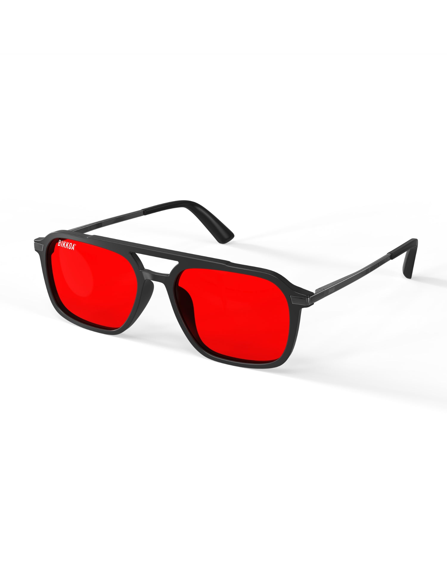 Gafas BIKKOA NOR Activate con lente rojo vista frontal lateral para activación y rendimiento visual - Rojo