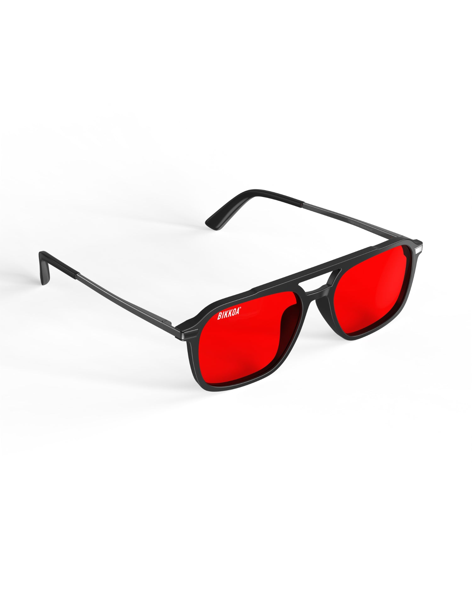 Gafas BIKKOA NOR Activate con lente rojo vista frontal lateral para activación y rendimiento visual - Rojo